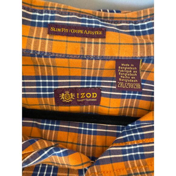 IZOD Men's 2XL Long Sleeve Button Down Casual Shirt - Picture 2 of 7